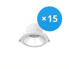 Mehrfachpackung 15x Noxion LED Downlight Apollo 9W 1100lm 60D - 830 Warmweiß | 145mm - UGR 