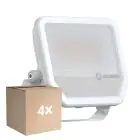 Mehrfachpackung 4x Ledvance LED-Scheinwerfer Aluminium Weiß 41//27W 6000lm 100D - 865 Tageslichtweiß | IP66 - Symmetrisch